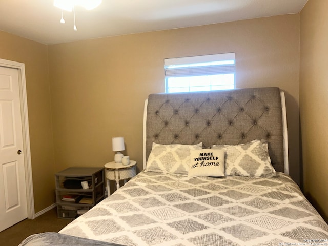 view of carpeted bedroom