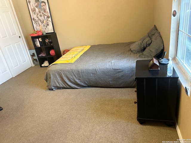 view of carpeted bedroom