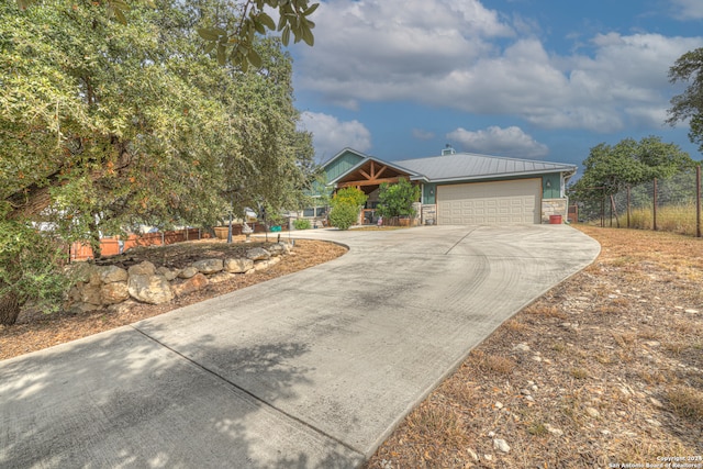 view of front facade with a garage