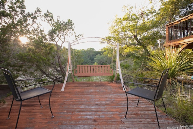 view of wooden deck