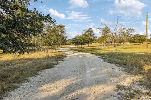 view of street with a rural view