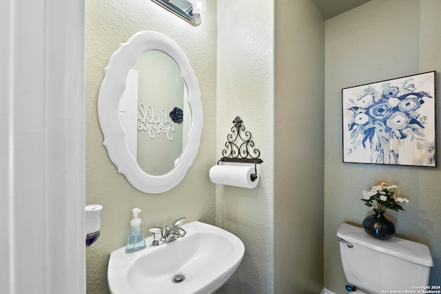 bathroom with toilet and sink