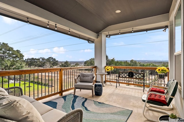 exterior space with outdoor lounge area