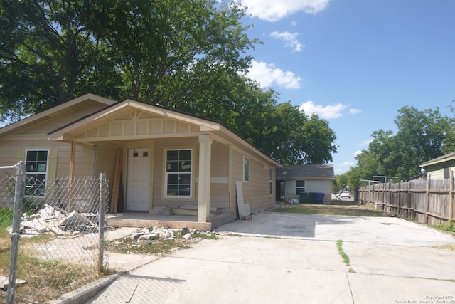 view of bungalow-style home