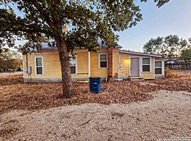 view of front of home