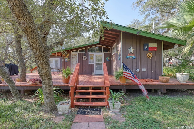 view of wooden deck