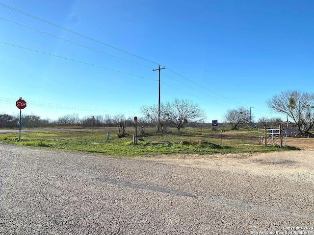 view of road with a rural view