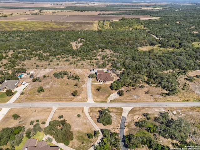 aerial view with a rural view