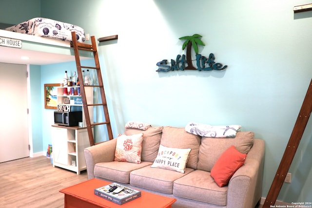 living room featuring hardwood / wood-style floors