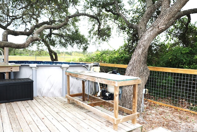 view of wooden deck