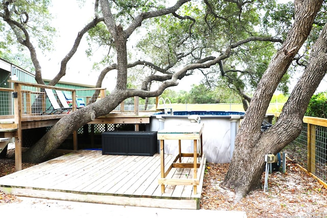 view of wooden deck