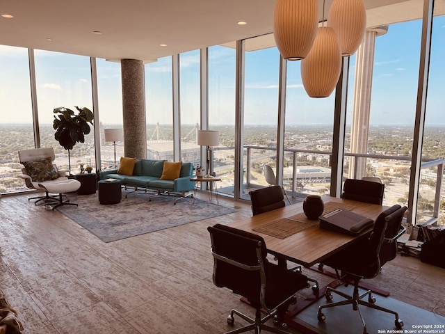 view of sunroom