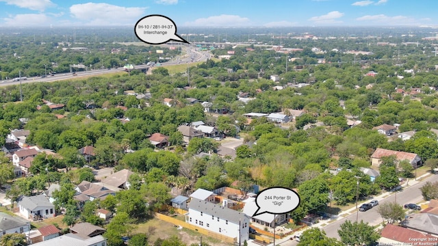 244 Porter St, San Antonio, TX 78210 - birds eye view of property