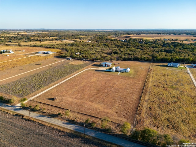 aerial view featuring a rural view