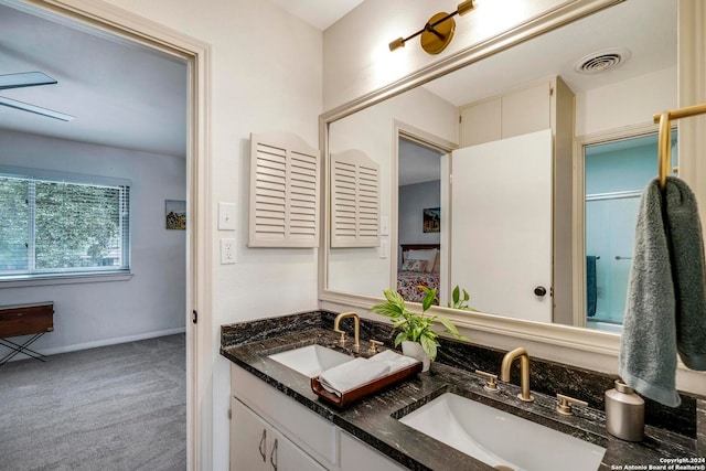 bathroom with vanity