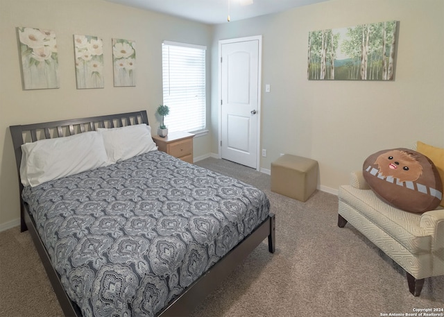 bedroom featuring carpet flooring