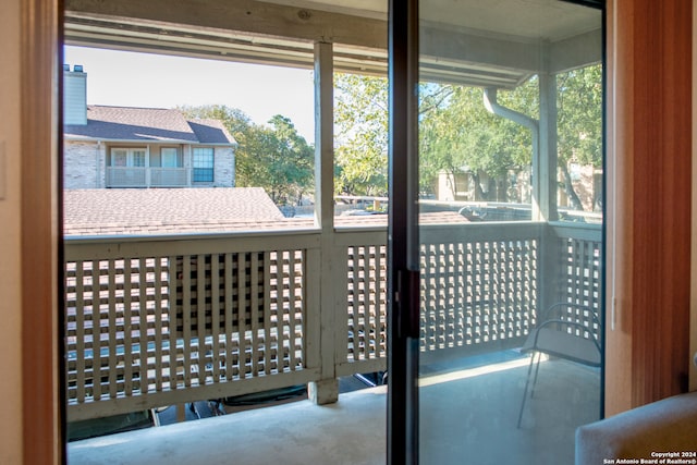 view of doorway to outside