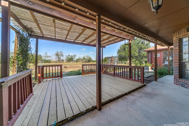 view of wooden terrace