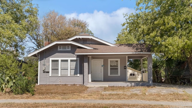 bungalow-style home featuring a porch