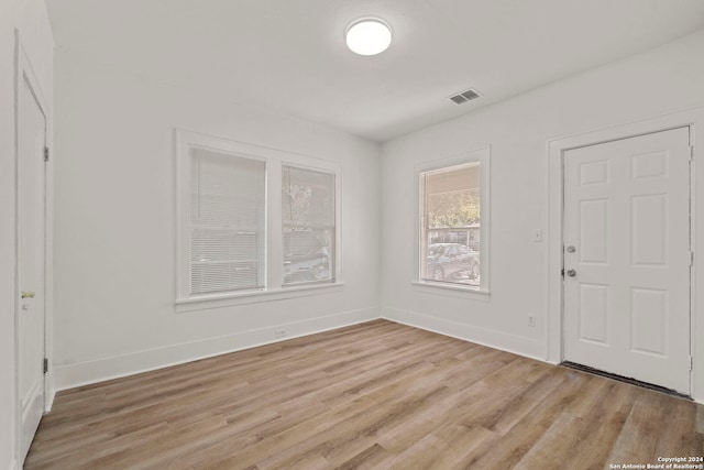 entrance foyer featuring light hardwood / wood-style floors