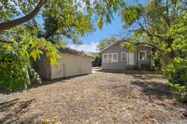 view of home's exterior with central air condition unit