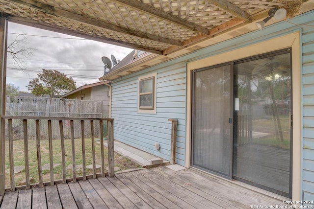 view of wooden deck