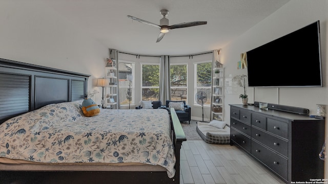 bedroom with ceiling fan