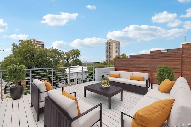 159 E Davis Ct Unit 102, San Antonio, TX 78209 - wooden deck featuring an outdoor hangout area