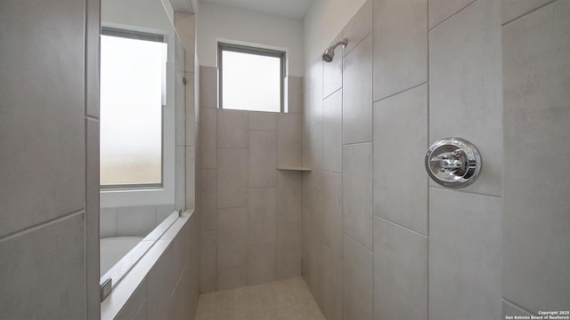 full bathroom with a tile shower