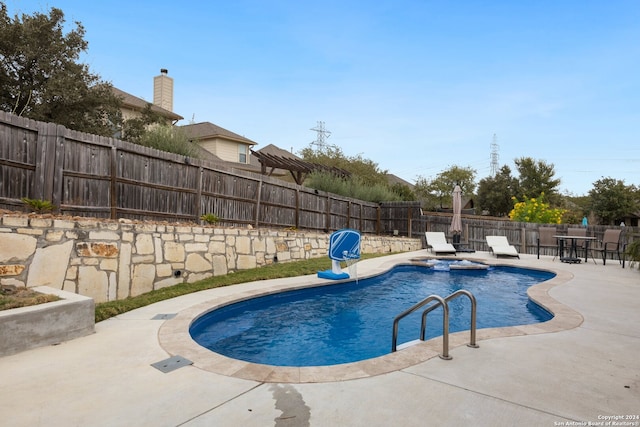 view of pool with a patio