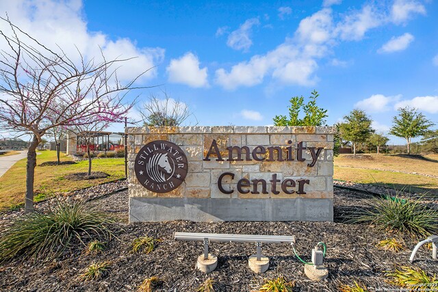 view of community sign