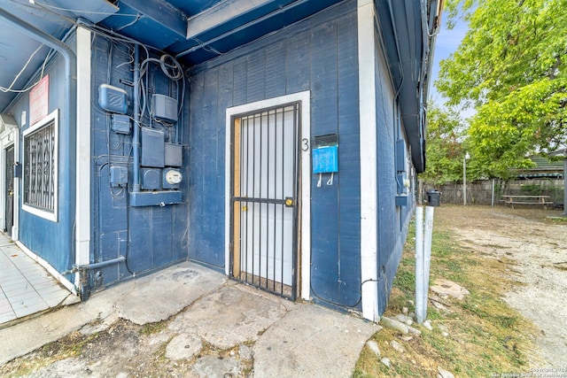 view of doorway to property