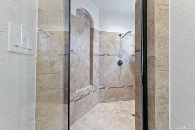 bathroom featuring walk in shower