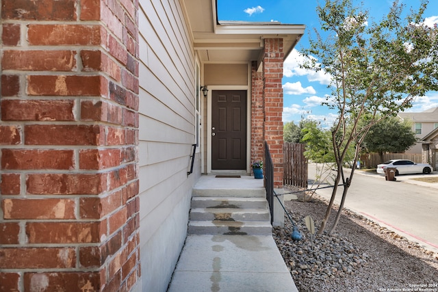 view of doorway to property