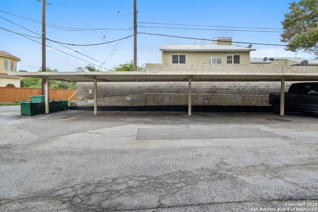 view of parking / parking lot