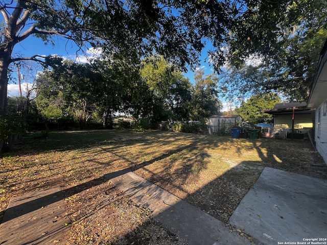 view of yard with a patio area