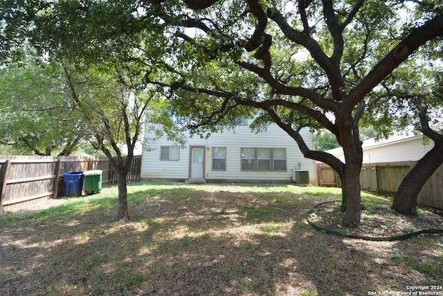 view of front of home featuring central AC