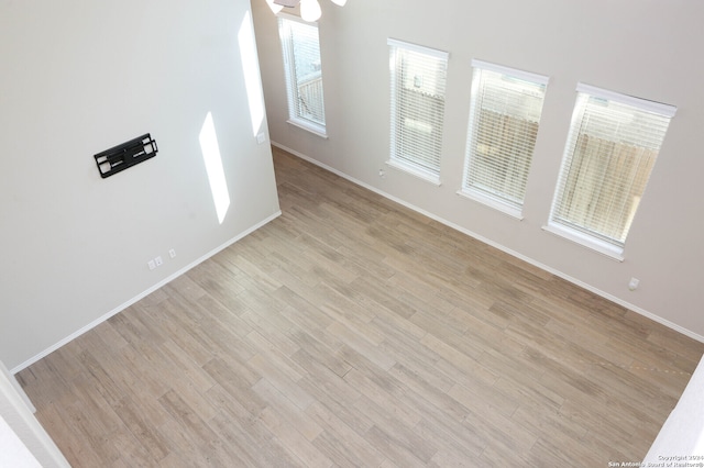 empty room featuring light hardwood / wood-style flooring