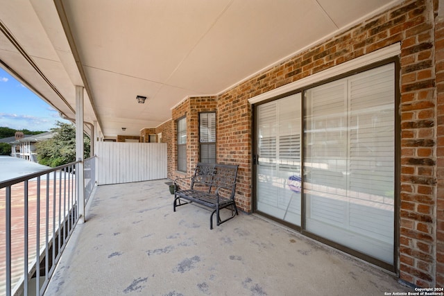 view of patio / terrace featuring a balcony