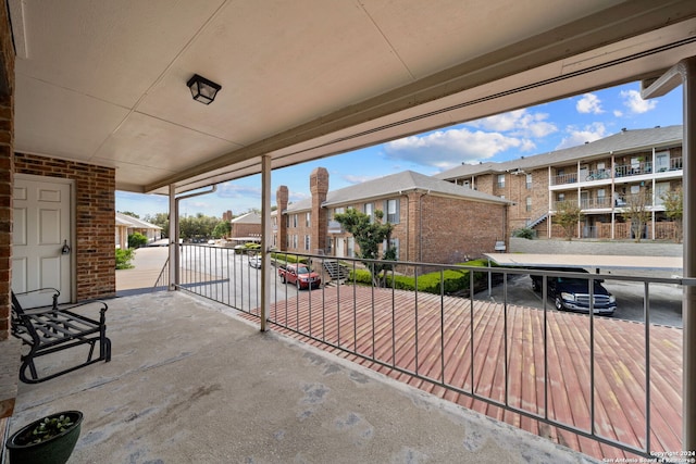 view of patio / terrace featuring a balcony