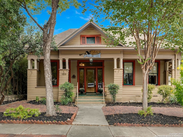 view of front of house featuring covered porch