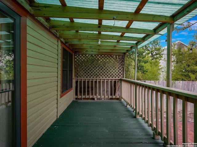 view of wooden terrace