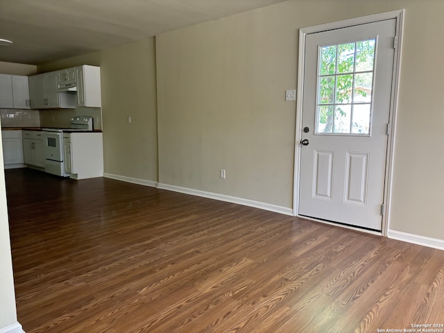 interior space featuring dark hardwood / wood-style floors