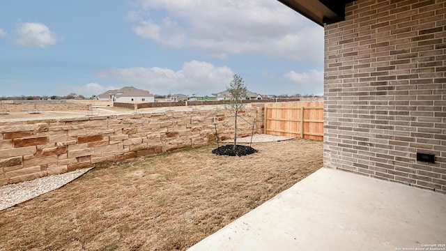 view of yard with a patio area