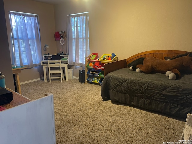 view of carpeted bedroom