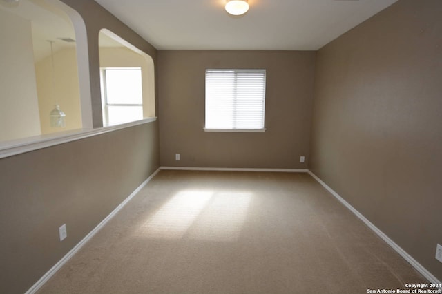 carpeted spare room featuring a healthy amount of sunlight