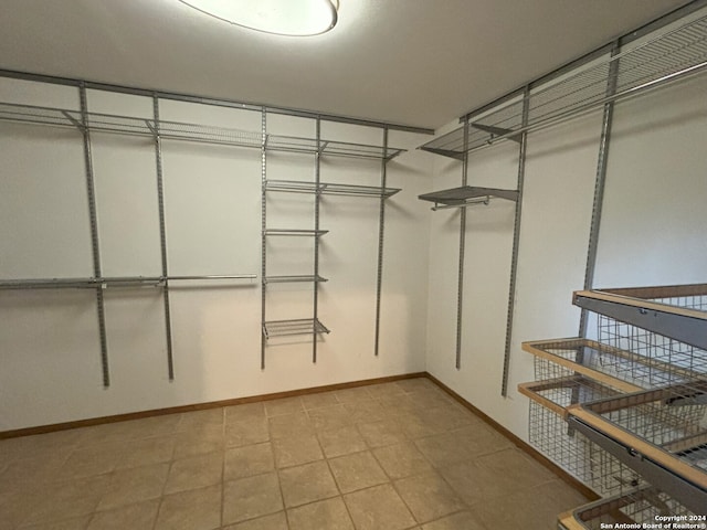 view of walk in closet