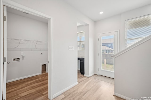 entryway featuring light hardwood / wood-style floors