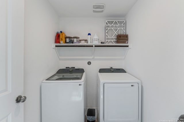 laundry room featuring washer and dryer