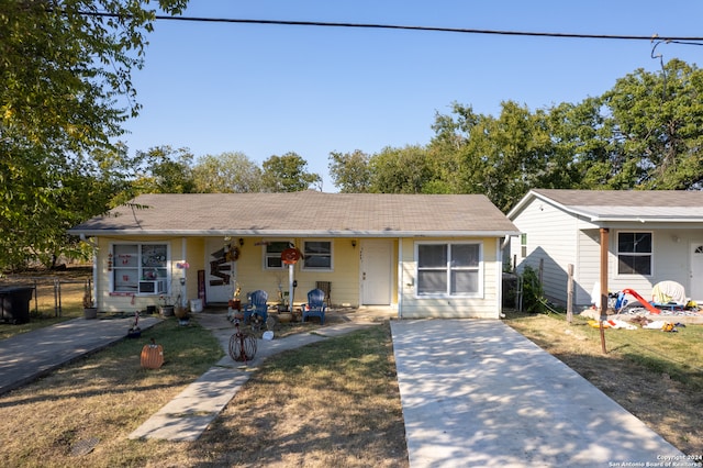 view of front of property with cooling unit